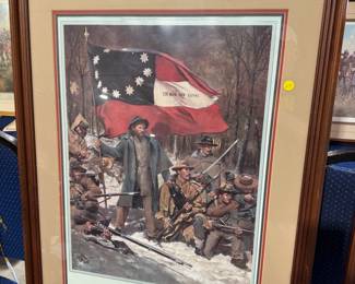 S Kirk & Son Sterling flatware, World War I US Signal Corps mirror, Jim Shore Christmas decor, beaded holiday placemats, The Grinch is in the Gingerbread houses, original antique etchings, signed Lithographs