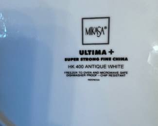 Huge set of White Dishes: Mikasa "HK 400 Antique White"