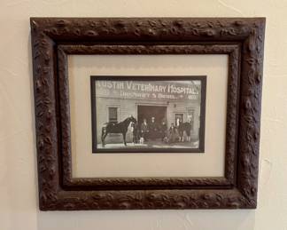 Framed historical photograph “Austin Veterinary Hospital” 1920’s