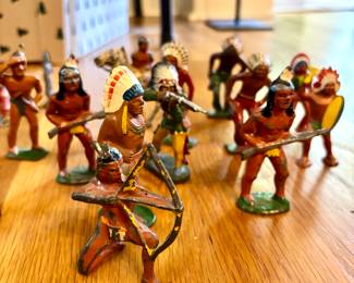 Antique Indians and Cowboys figures