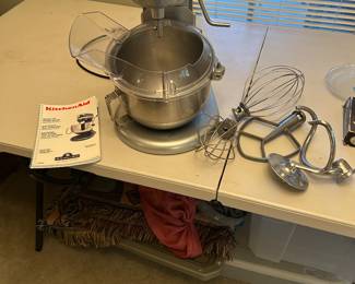 Kitchen Aid Professional HD mixer with 5 attachments. 200.00