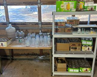 Various sizes of canning jars