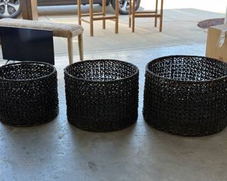 Water Hyacinth baskets set $75.00