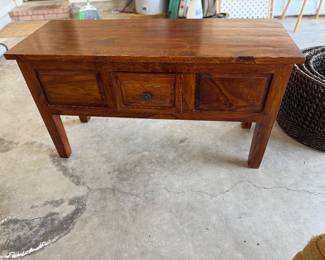 Solid wood side table $150.00