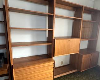 Vintage Danish freestanding wall unit by Cado