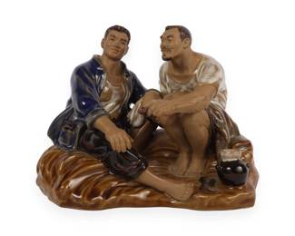 Two Chinese Shiwan Ceramic Figures