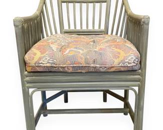 A Mid-20th Century Faux Bamboo Brighton Pavilion Style Armchair
