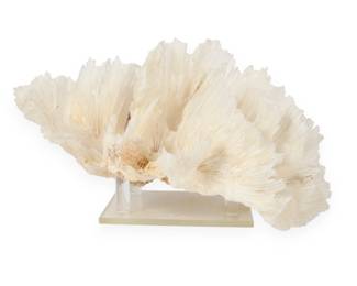 A Large Scolecite Mineral Specimen on Acrylic Stand