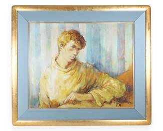 Robert Aillaud Ayo (French, 1926-?) 'Garçon en Jaune', 1968