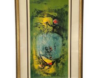 Hoi Lebadang Signed Abstract Lithograph, Numbered 128/260