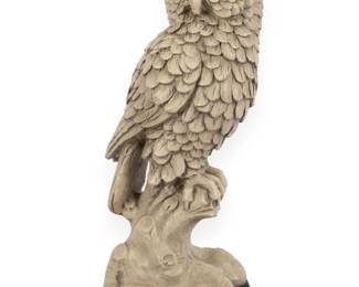 A Vintage Marwal MCM 'Majestic Owl on Perch' Sculpture
