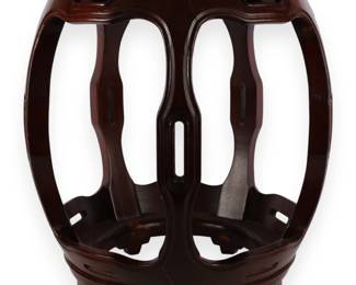 Late Qing/Republic Period Chinese Hongmu Rosewood Drum Stool