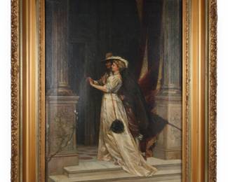 Eugène O'Kelly, Une Scène Galante, Dated 1875, Oil on Canvas