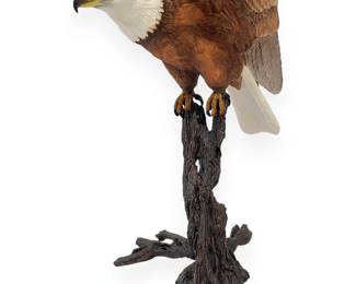 A Modern Naturalistic Bald Eagle Figurine