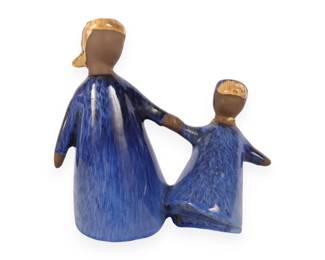 Jie Gantofta, Elsi Bourelius 'Immigrants to America' Ceramic Sculpture, Mother and Child