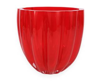 Alessandro Mendini for Purho 'Petalo' Ruby Red Glass Vase