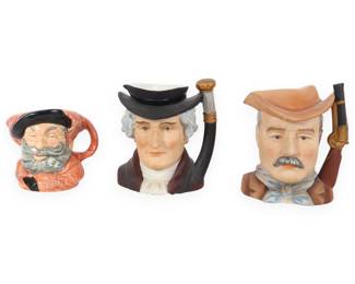Three Royal Doulton Character Jugs, Falstaff and Presidents Collection