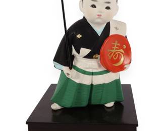 A Japanese Hakata Doll Samurai Warrior by Mitsuo
