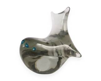A Murano Art Glass Fish Sculpture, Mid-Century Modern