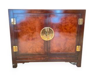 White Furniture Co. Mandarin Lacquered Asian Chinoiserie Buffet Server Dry Bar