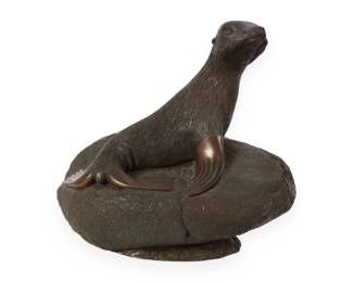 C.C. O'Connor Bronze Sculpture of a Sea Lion, Dated 1994