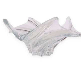 A COFRAC Art Verrier French Crystal Centerpiece Bowl