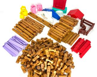 Vintage Lincoln Logs Set - 286 Pieces