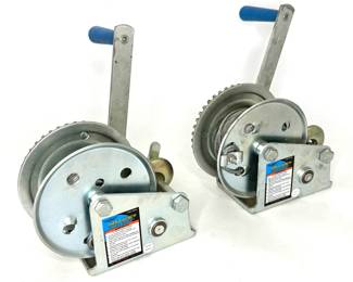 Set of 2 New Hand Winches - 1000 lb Capacity