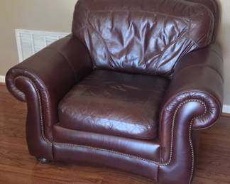 2 Leather Oversized Chairs