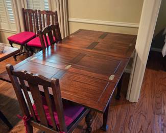 Antique Fold Out Extention Table and Chairs