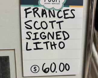 Frances Scott Signed Litho 