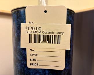 Blue MCM Ceramic Lamp 