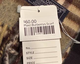 Plaid Burberrys Scarf