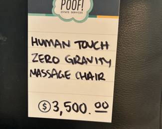 Human Touch Zero Gravity Massage Chair 