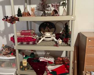 Christmas Decor, Storage Shelves 