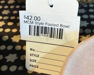 MCM-Style Footed Bowl