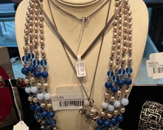 Sterling Elephant Necklace (BL)