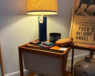 Mobler Teak Rolling Table, Beautiful Bountiful MI Pewabic Tile, Wallet