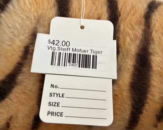 Vtg Steiff Mohair Tiger