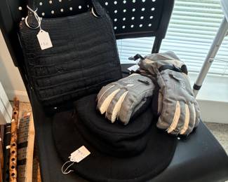 Chair, Hat, Gloves, Purse 