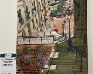 Alain Bathelot Cityscape Original 