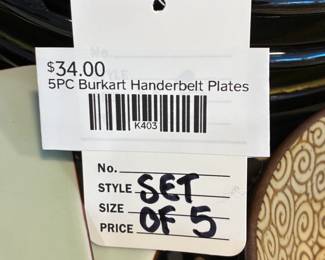 5 Pc Burkart Handerbelt Plates 