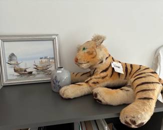 Vtg Steiff Mohair Tiger