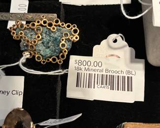 18k Mineral Brooch (BL) 