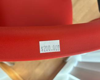 Knoll Red Stackable Chairs 