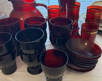 Red glassware