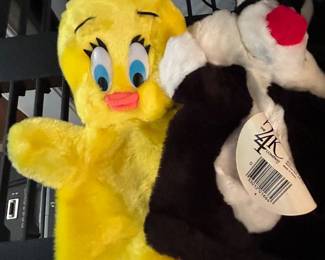 Sylvester and Tweety puppets