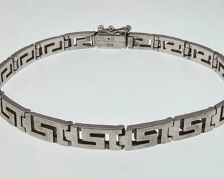 Sterling Greek key bracelet
