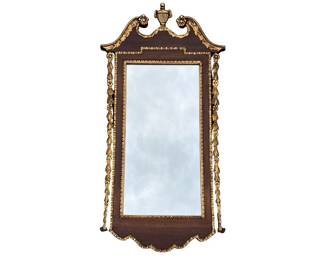 2nd period Federal mahogany and gilt mirror