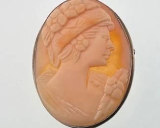 Sterling oval cameo